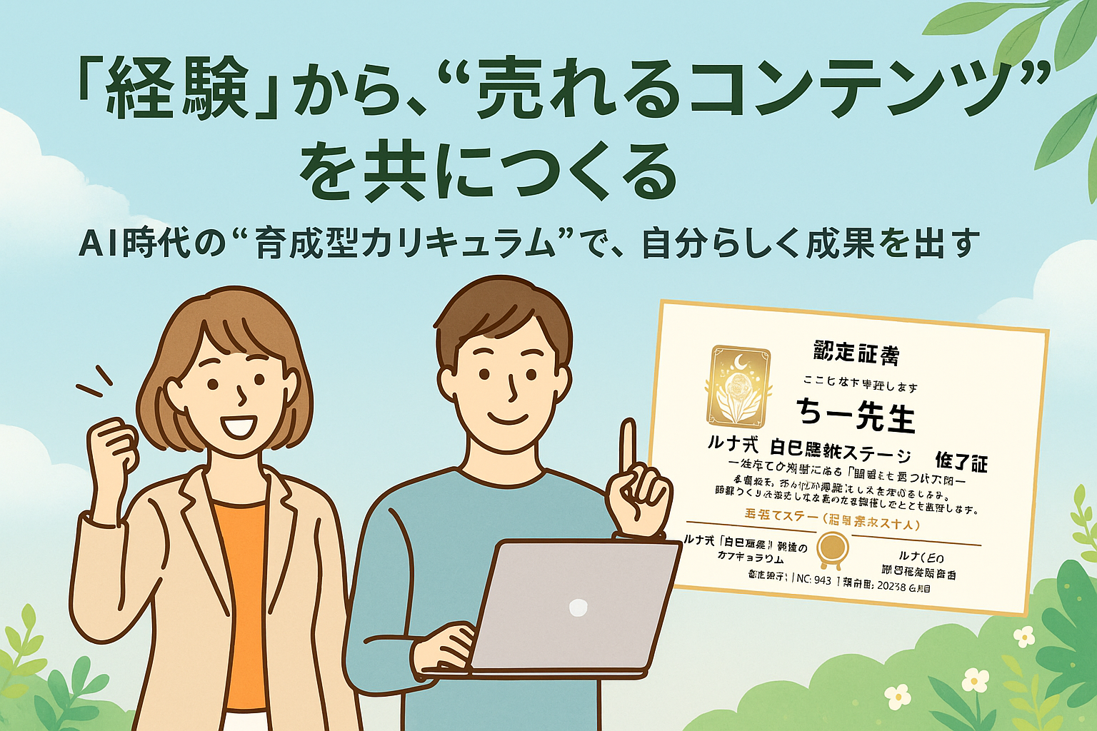 📚 何もない自分”なんていない。経験から価値を育てる、ルナ式認定証を授与しました