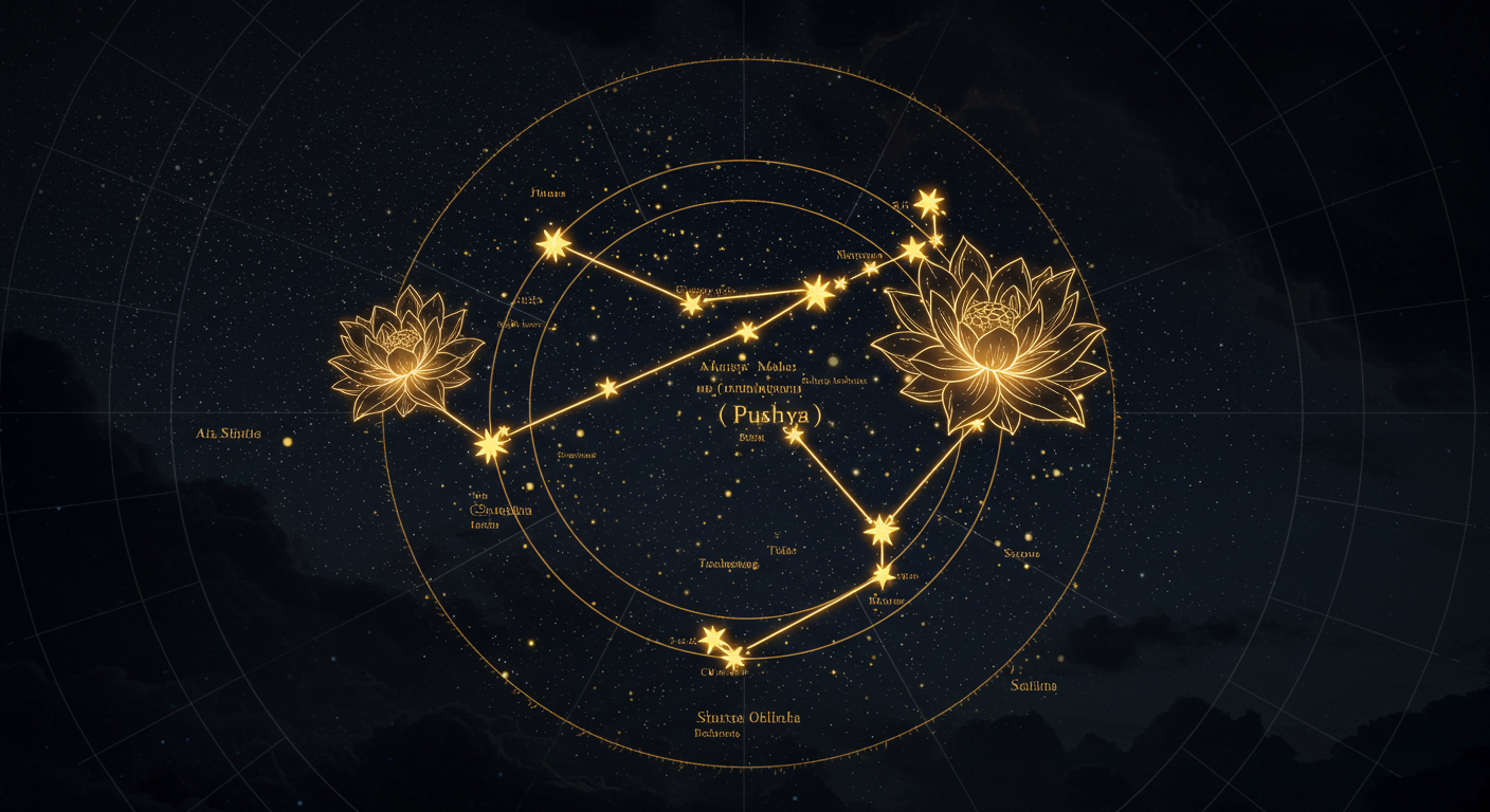 【インド占星術】プシャ（Pushya）ナクシャトラの意味と性格｜幸運と安定の星宿