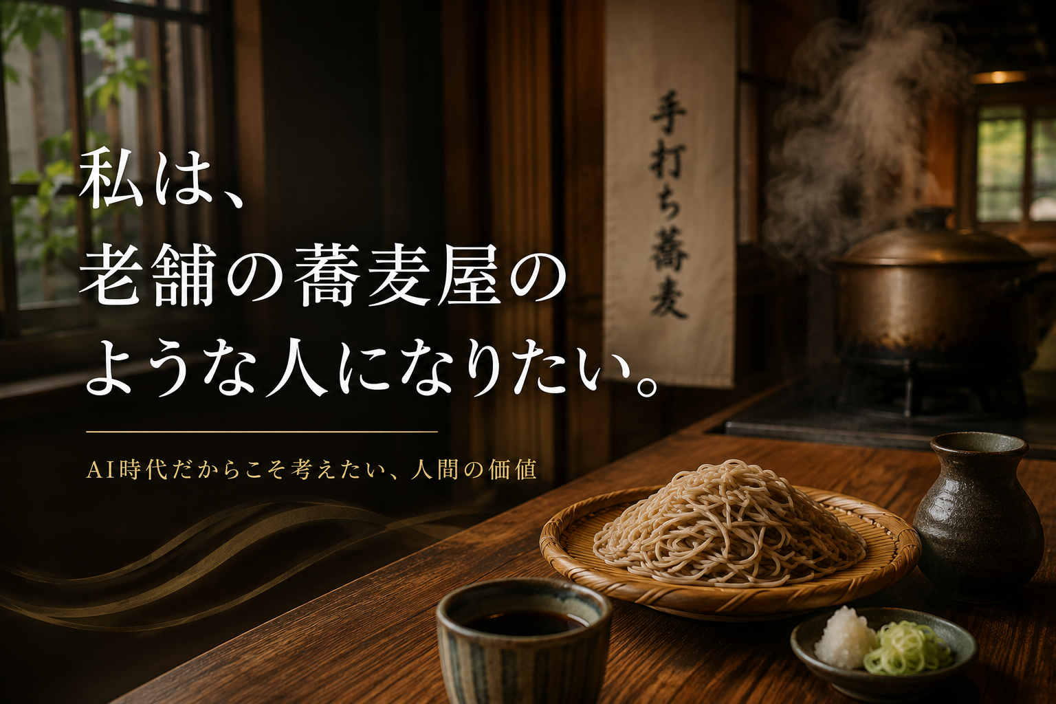 私は、老舗の蕎麦屋のような人になりたい｜AI時代に価値が高まる「人間の出汁」とは