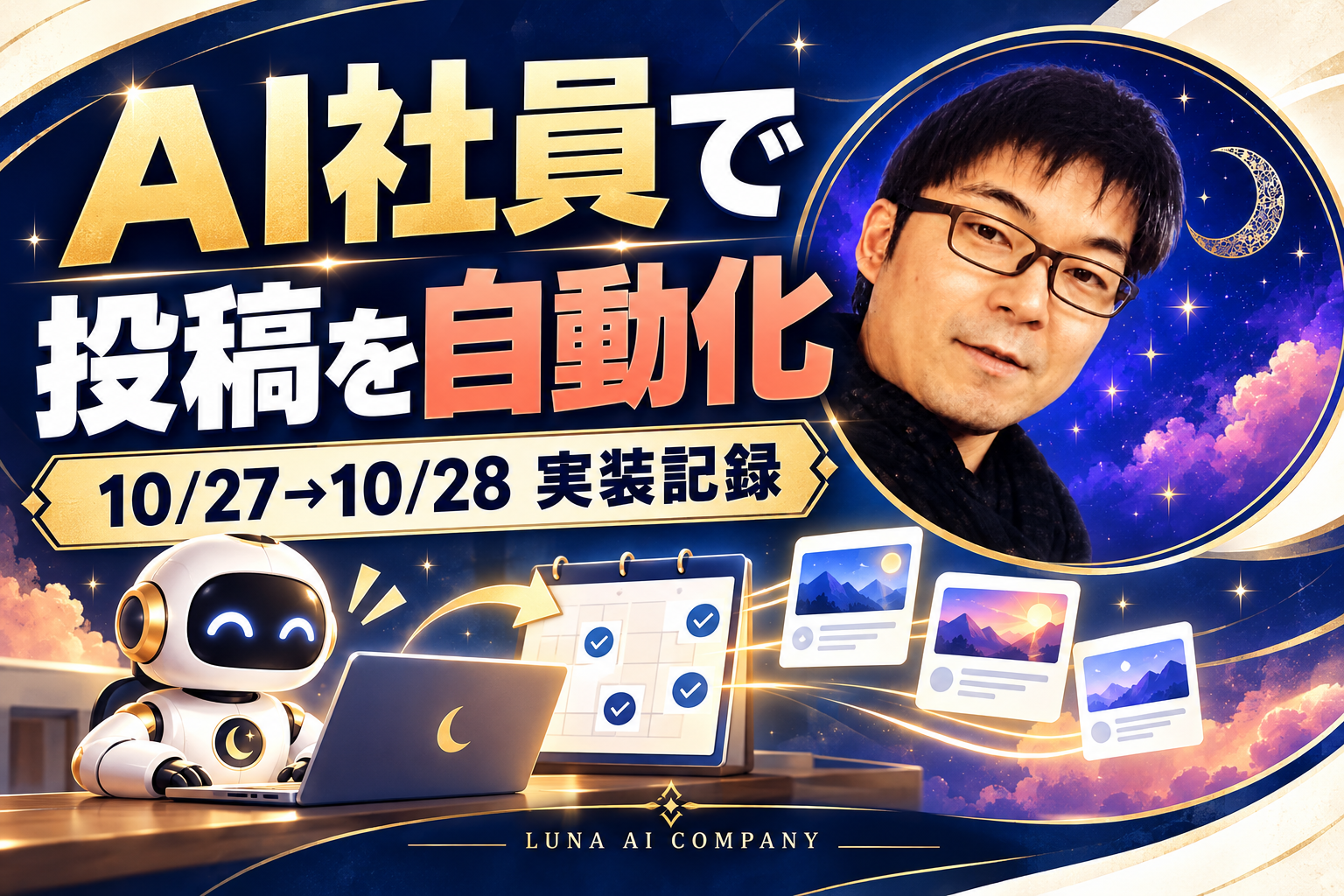 AI社員でThreadsの自動投稿が動いた｜10月27〜28日の実装記録